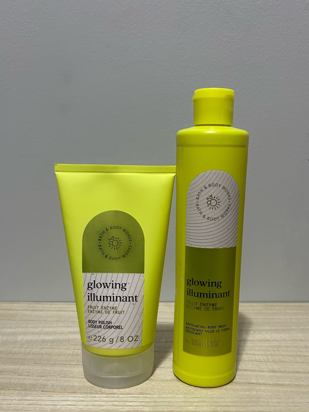 NEW Bath & Body Works Glowing Illuminant Body Polish and Body Wash